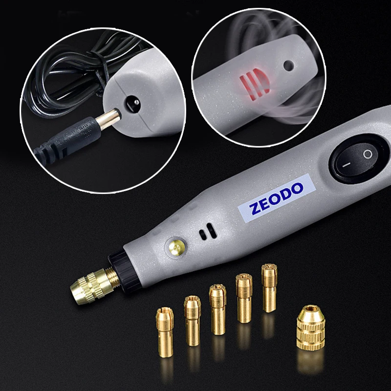 Мини дрель беспроводной роторный инструмент с шлифовальными аксессуарами набор