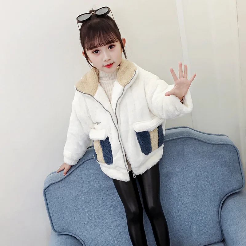 

Girl Jacket thick warm Kids autumn winter Clothes Children Jacket for Boys Outerwear Girls Coat 2019 toddlers 100~150 cotton