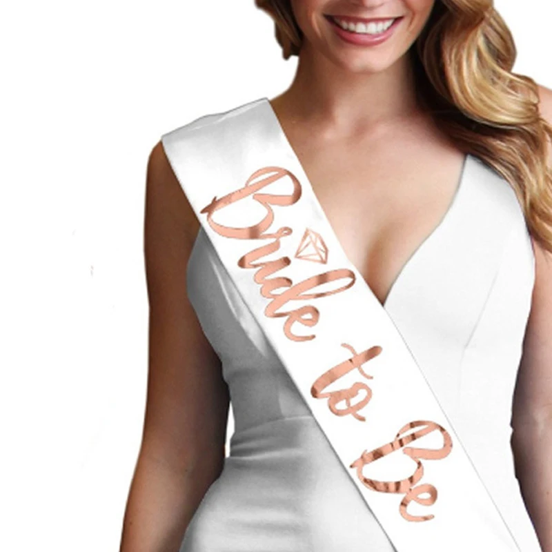 

Wedding Decorations Bridal Shower Wedding Veil Team Bride To Be Satin Sash Bachelorette Party Girl Hen Party Decoration Supplies