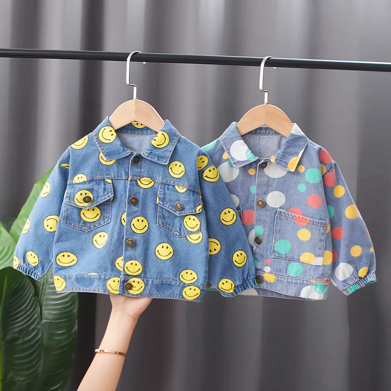 

2021 New Children Jacket Spring Autumn Fashion Girls Denim Jacket Kids Clothing Outerwear Baby ackets