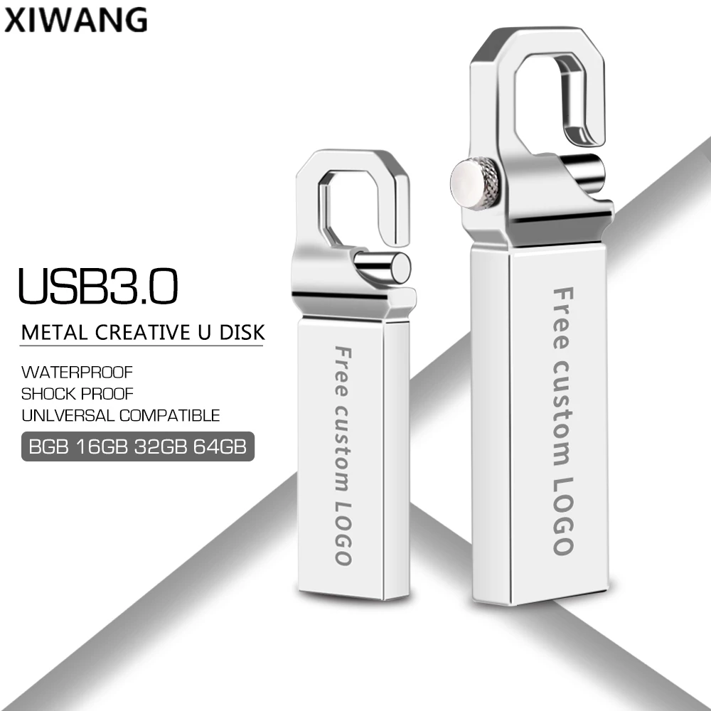 USB флеш-накопитель 32 Гб usb 3,0 металлическая USB флешка Реальная Емкость Флешки 128 Гб 64 ГБ 16 ГБ 8 ГБ флеш-накопитель пользовательского логотипа