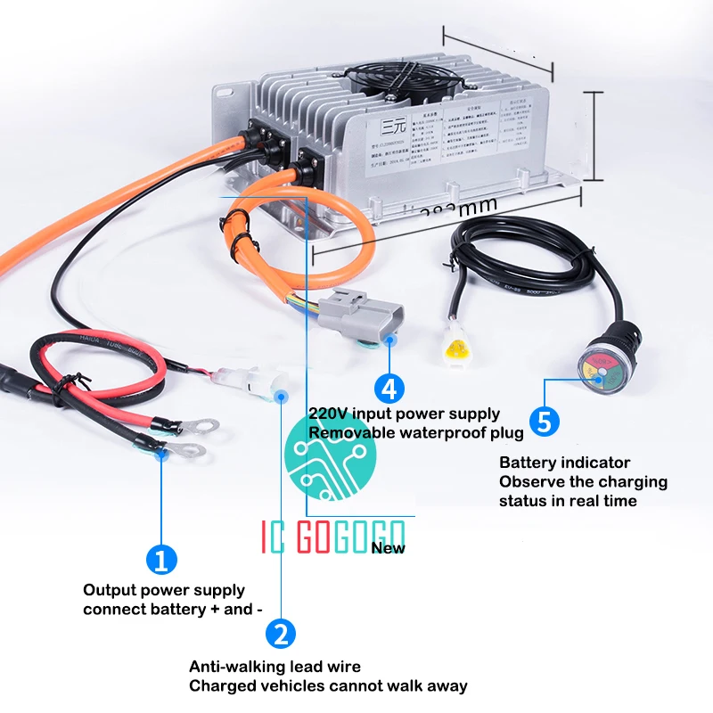 48V 60V 72V 80V Li ion Lifepo4 литиевая батарея зарядное устройство водонепроницаемый