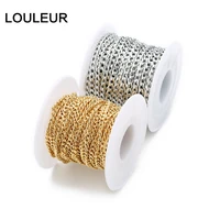 10yard gold plated stainless steel chain figaro chains bulk link chain for diy necklace jewelry making findings accessories
