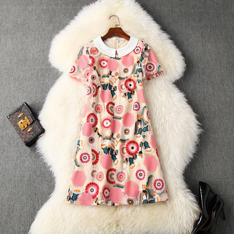 

superior 2021 NEW quality spring party Embroidered mesh dress Club Women womanliness girl Dress ladies summer Mini sexy dresses