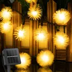 5 м 20 светодиодный Рождественское украшение Солнечная гирлянда праздничный светильник s пальто, украшенное пушистыми помпончиками, принт в виде одуванчиков, светодиодный, Волшебная гирлянда, светильник для дома Освещение в помещении светильник Инж