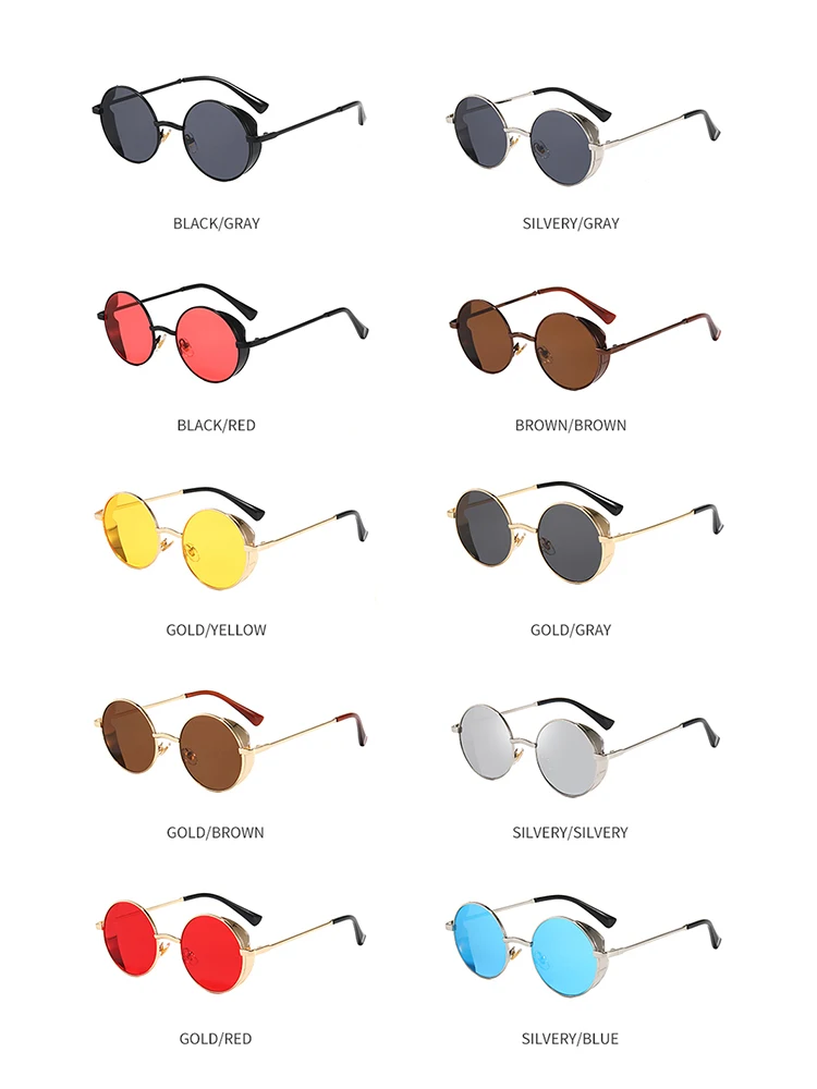 

KANDREA Unisex Oversized Round Sunglasses Man 2020 Fashion Metal Women Sun Glasses High Quality Driving UV400 Eyewear for Men