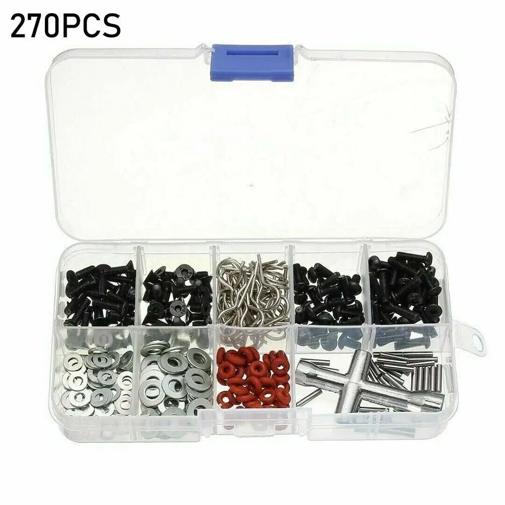 

270pcs Screws Hex Wrench Box Repair Tool Kit For 1/10 RC Car DIY Accessories