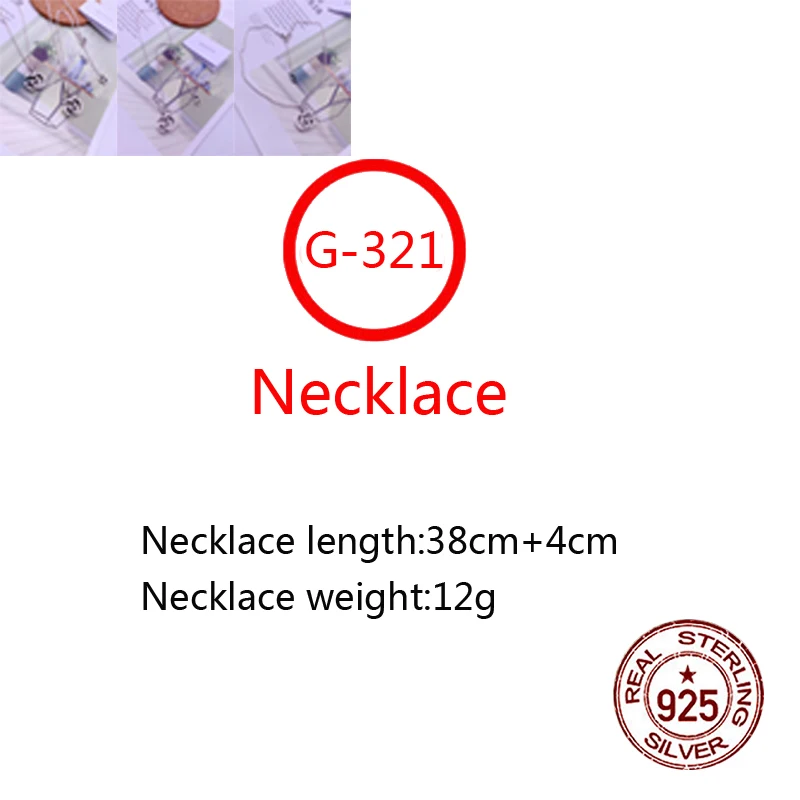 

G321 S925 Sterling Silver Necklace New Brand Couple Pattern Letter Personality Fashion Style Simple Style Gift Hot Sale