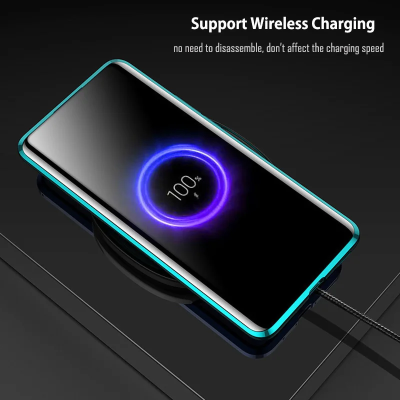 Магнитный стеклянный чехол для Xiaomi Redmi Note 9S 8 Pro 8T Mi 9 Lite 10 K20 K30 Металлические
