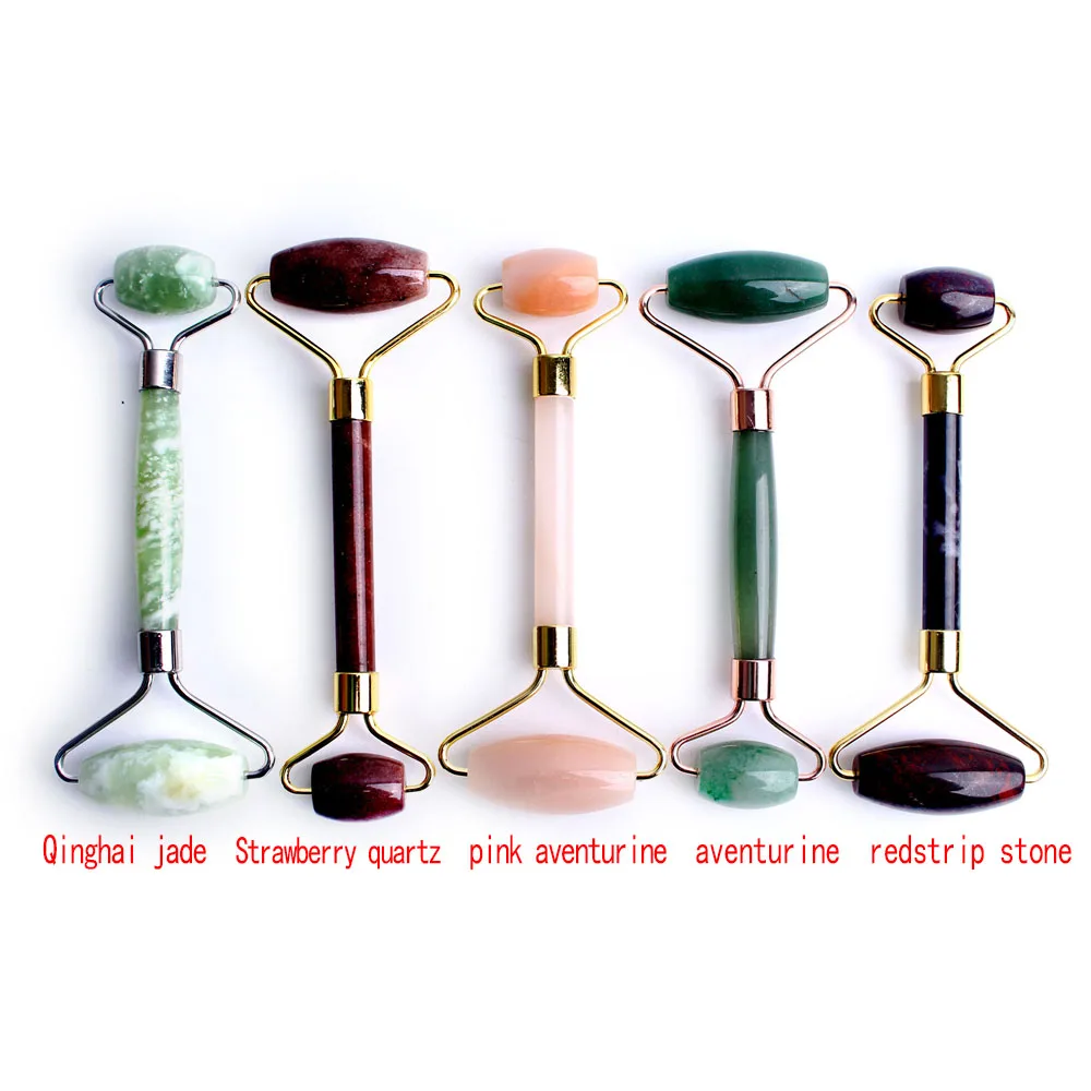 1 шт. натуральный массажер для лица с двойной головкой и кристаллами инструмент