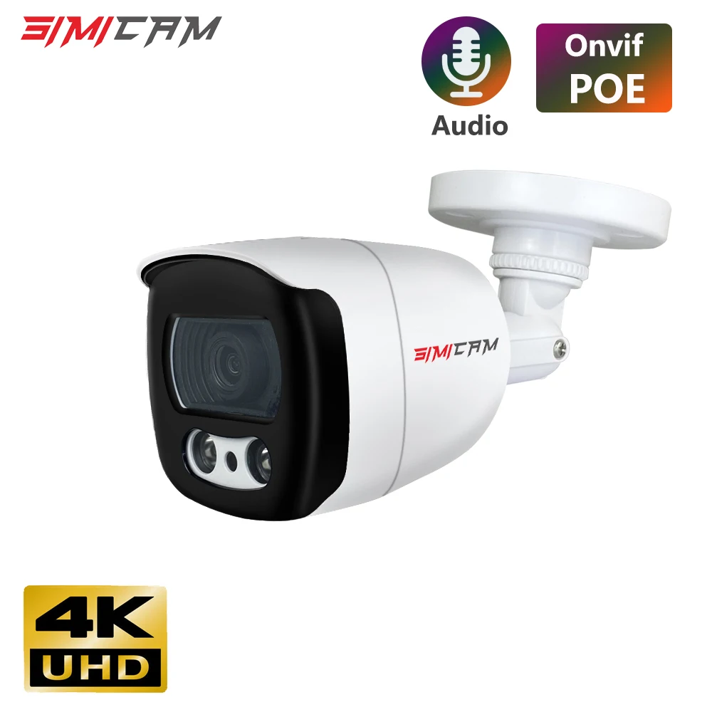 

8MP 4K 3840 x 2160 PoE Camera Outdoor/Indoor IP Security Video Surveillance IP66 Waterproof Work with NVR 4MP 5MP 4K For Option