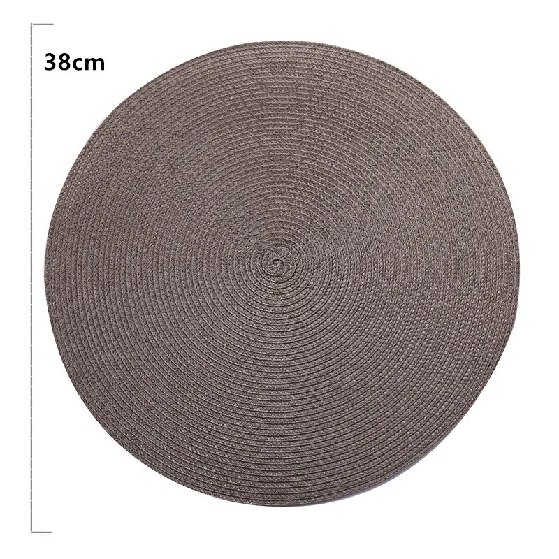 Круглый плоский коврик для кухонного стола диаметром 38 см, подставка под стейк, защита от ожогов, штопоры для изоляции, северный гостиничный ресторан домашний декор.