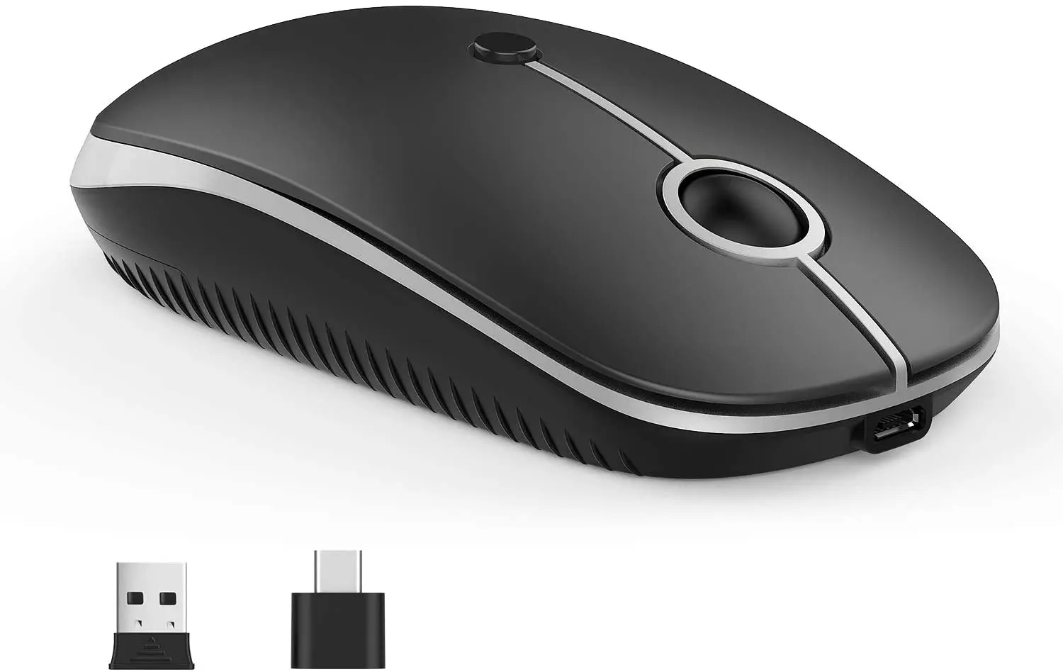 

Type C Wireless Mouse, Vssoplor Dual Mode 2.4G Wireless Mouse USB C Cordless Mice with Nano USB and Type C Receiver Compatible