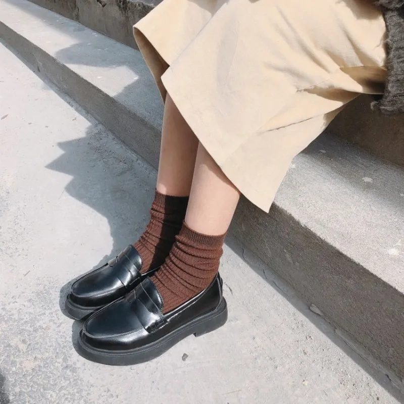 

Hot Selling Literary Retro Women's Shoes Wild Flat Shoes Single Shoes College Style Mujer Chaussure Femme Ladies Shoes H14-90