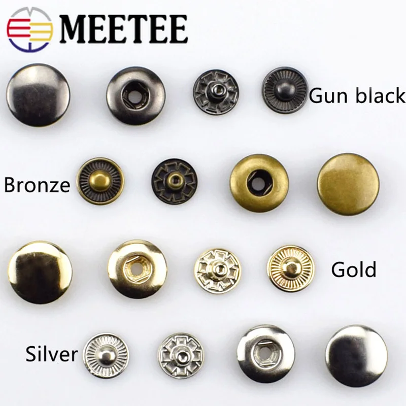 20 комплектов 15 мм круглая медная Кнопка металлические пресс шпильки