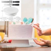 kitchen accessories diy baking tools cake tools turntable rotating plastic dough knife cake decorating cream cake standturntable