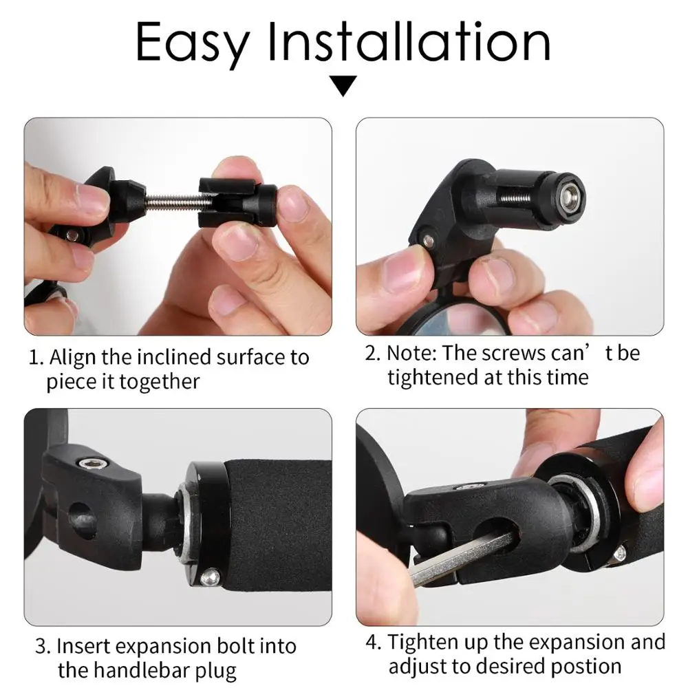 

360 Rotate Bicycle Rearview Mirror Safety Cycing View Mirror Bike Wide Range Back Sight Reflector Adjustable Left Right Mirrors