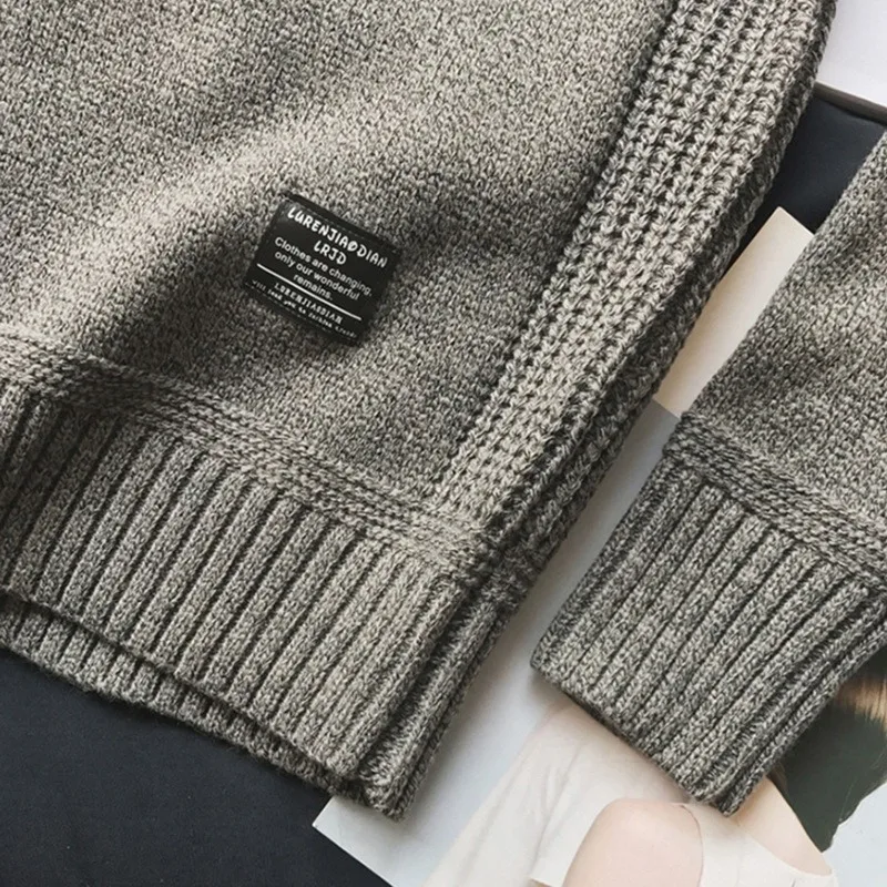 

2021 Men Pullover Sweater Autumn New Fashion Casual Loose Thick O-Neck Wool Knitted Oversize Harajuku Streetwear Knitwear M-5XL