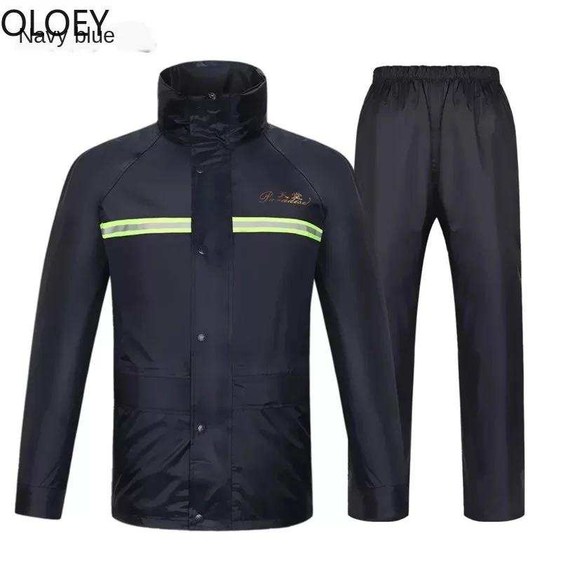 Cycling Reflective Raincoat Thick Men Motorcycle Waterproof Set Suit Pants Poncho Tracksuit for | Дом и сад