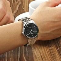 wwoor luxury brand silver watch men waterproof stainless steel fashion classic creative dial quartz wristwatch mens montre homme
