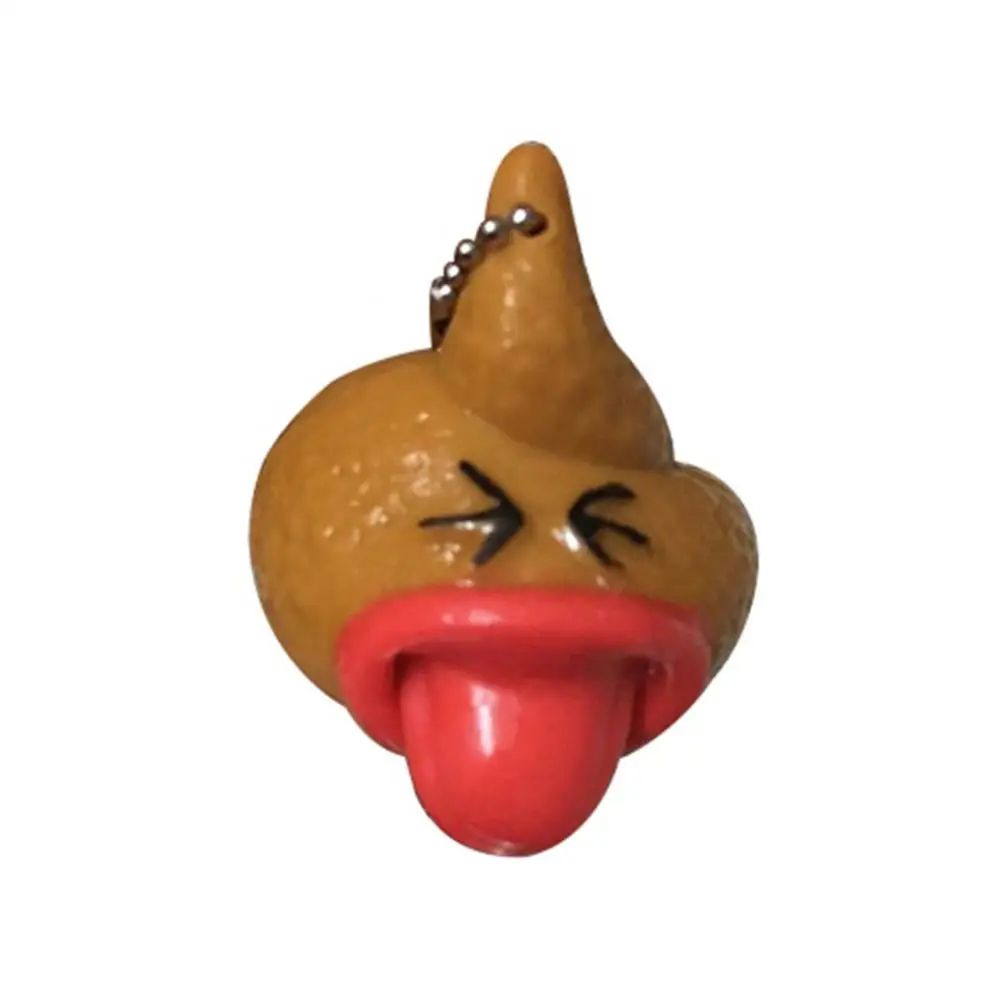 

Creative Tongue Poopes Funny Anti Stress Squeezed Toy Prank Gift Key Chain Hanging