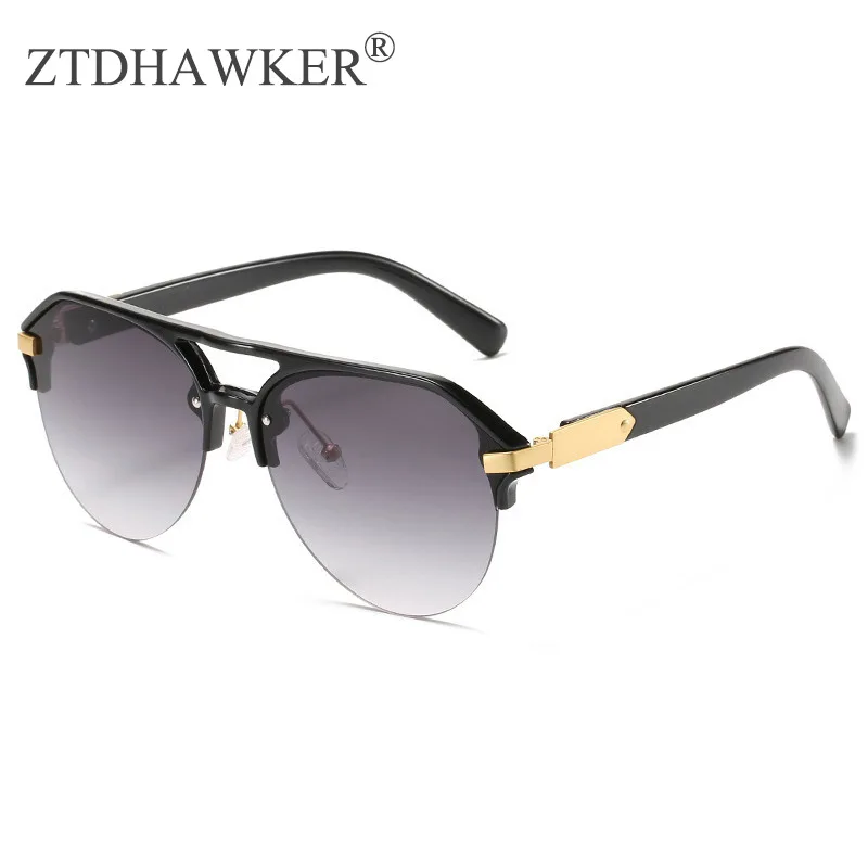 

Очки солнцезащитные мужские с полуоправой, в металлической оправе