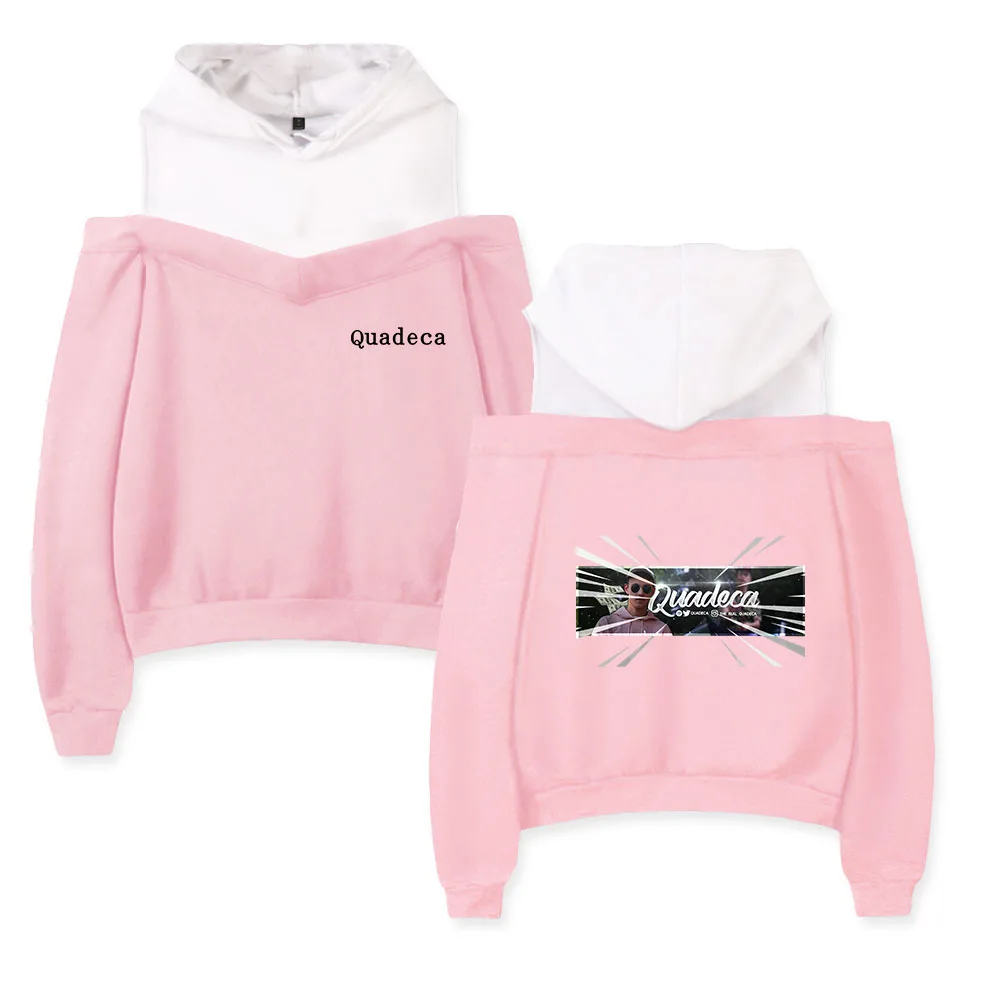 

WAWNI Quadeca Off Shoulder Hoodies Sweatshirt Harajuku Sexy Women Hip Hop Pullover Loose Hoodie Sweatshirt Unique Tops 2021