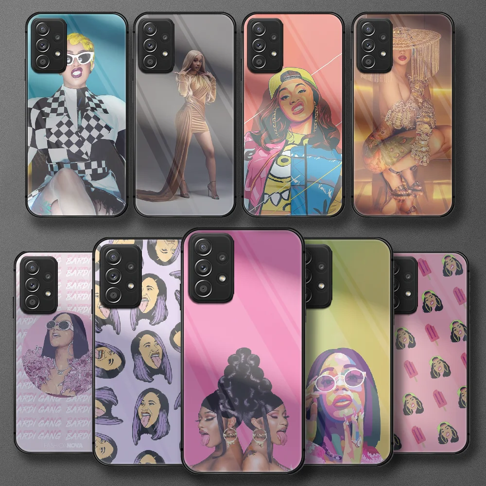 

Actor Cardi B Rapper Tempered Glass Phone Case Cover For Samsung Galaxy A M 10 12 20 21 30 31 40 50 51 52 70 71 72 E S Cover