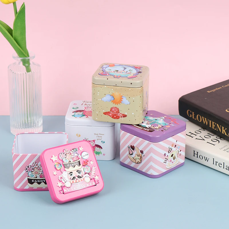 1PC Colorful Tin Box Sealed Jar Packing Boxes Jewelry Candy Small Storage | Дом и сад