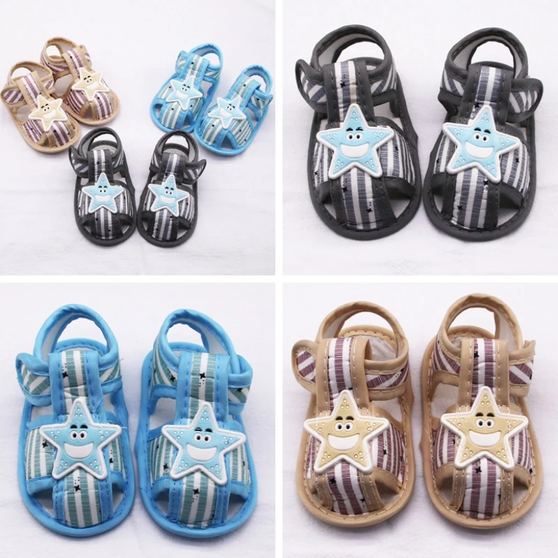 

New Toddle Kid Shoes Infant Baby Boy Girl Stripe Cotton soft sole Sandals Star Patter Anti-slip Casual Baby Shoes