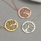 Ожерелье из нержавеющей стали с имитацией дерева жизни