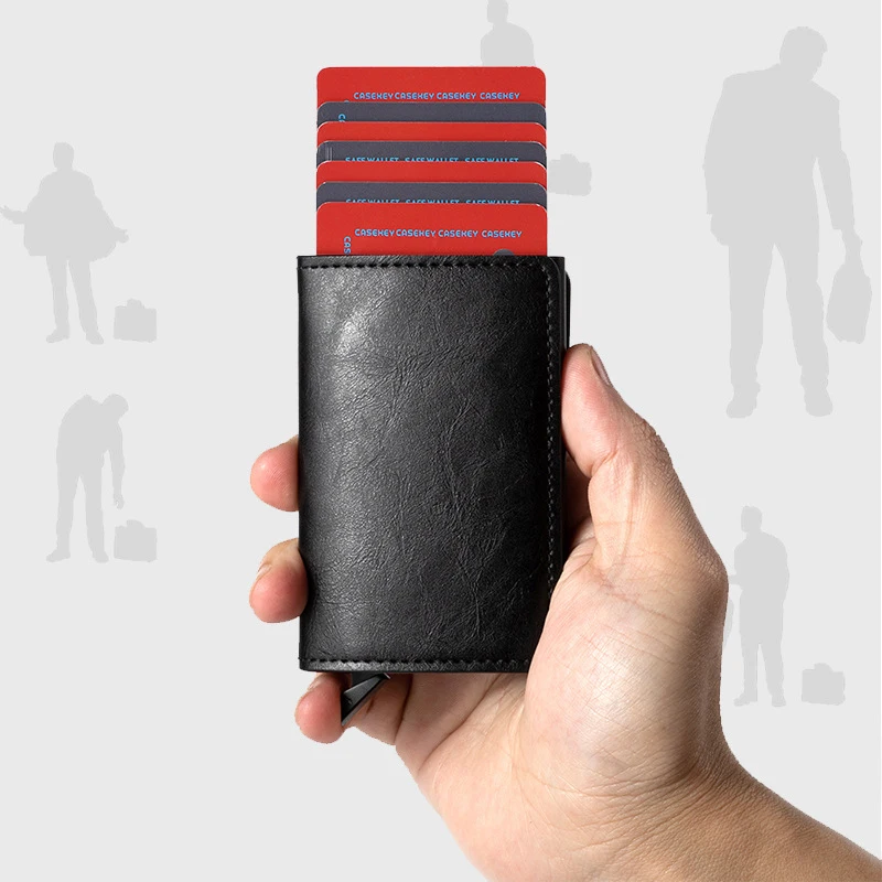 Bisi Goro/металл Анти Rfid Бумажник для кредитных держатель карт карманом ID Чехол с