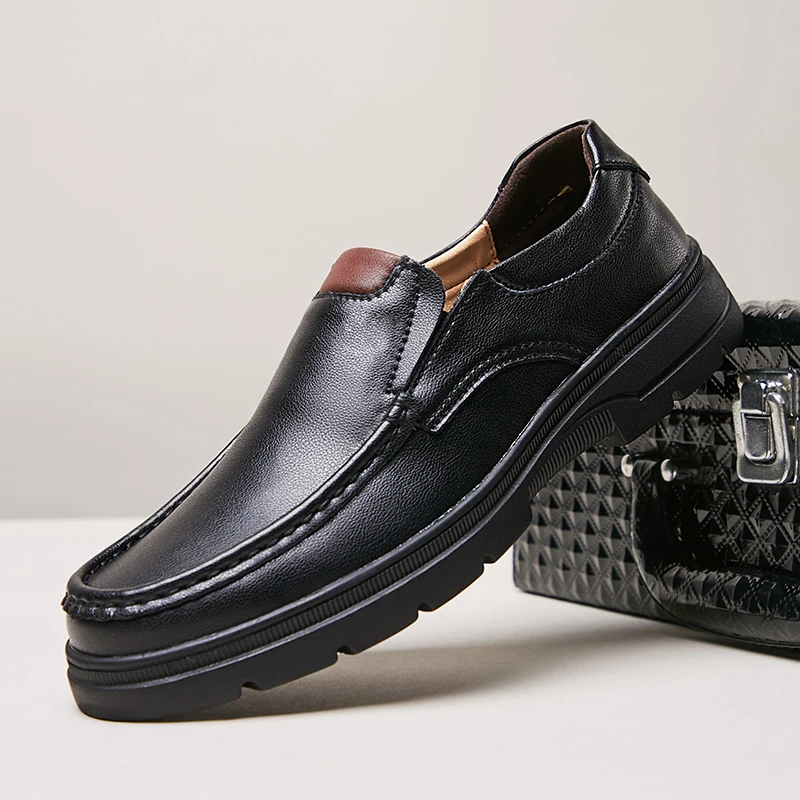 Мокасины мужские из натуральной кожи дышащие кроссовки удобная прогулочная