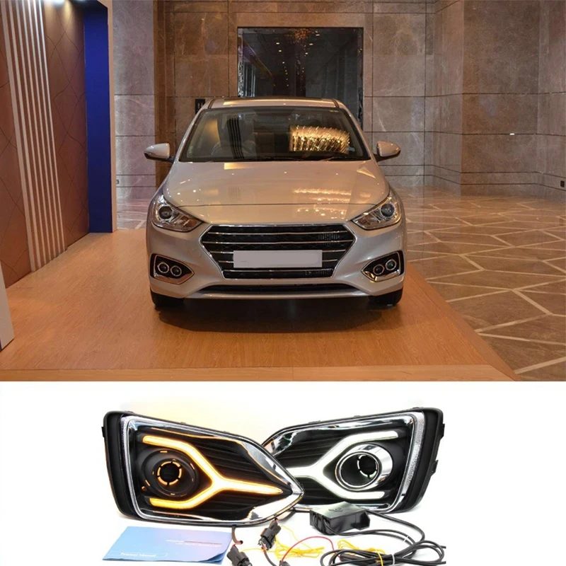 2 предмета в комплекте для Hyundai 18 акцент туман светильник дневного Автомобильный