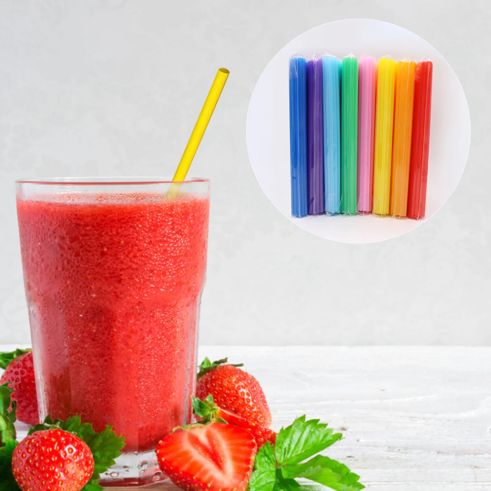 

100 шт. одноразовые пластиковые соломинки 6X260 мм, ручная «сделай сам», прямая труба, разноцветные питьевые соломинки, аксессуары для вечеринк...