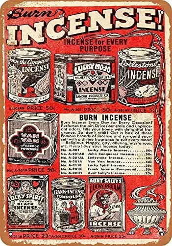 

12 x 16 Aluminum Metal Sign - Vintage Look 1946 Incense for Every Purpose