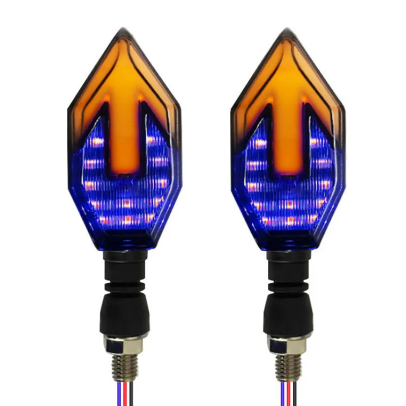 2 шт. двухцветная сигнальная лампа для мотоцикла дневные светодиодные сигналы