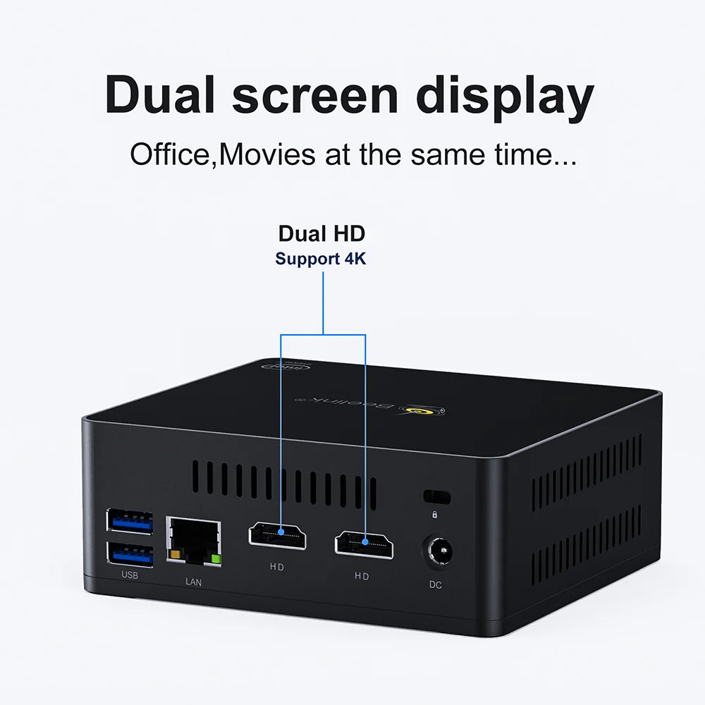 Beelink GK mini Intel Celeron J4125 четырехъядерный мини-ПК DDR4 8 Гб 256 ГБ SSD Windows 10 Настольный HD-порт