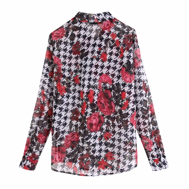 Платье с цветочным принтом для женщин со стоячим воротником бантом лентой