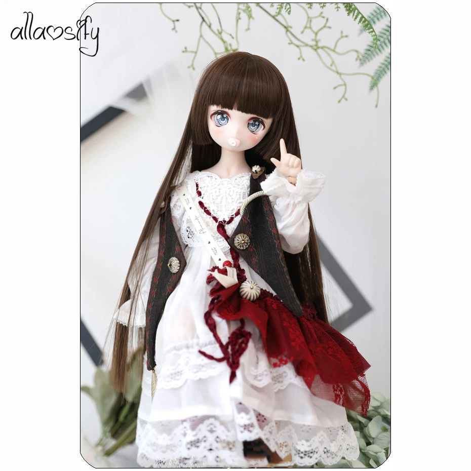Allaosify Bjd SD кукла длинные прямые волосы 1/3 1/4 1/6 1/8 высокотемпературная парик для