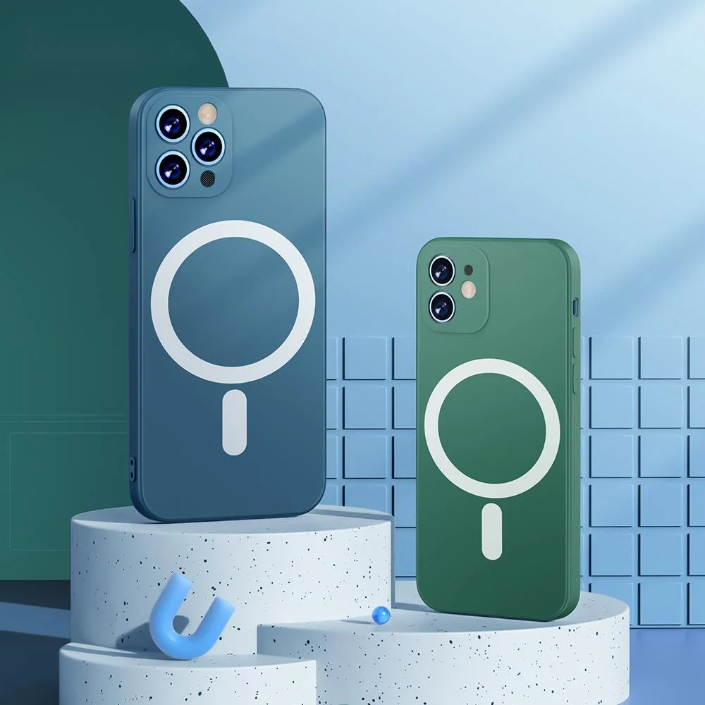 

Original Liquid Silicone Wireless Magnetic Phone Case for iPhone 12mini 13 12 Pro Max Back Soft Cover for iPhone 11 Pro Max