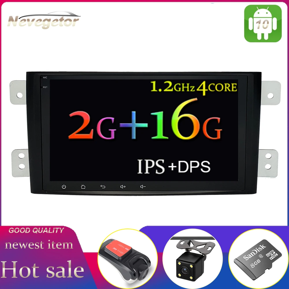 DSP Android 10 автомобильный радиоприемник GPS для Suzuki Grand Vitara 2005 2006 2007 2008 2009 2010 2011 2012 2013
