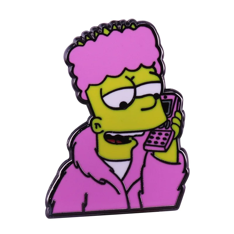Эмалевая брошь на булавке Гомера Барта Лизы Значки для коллекционирования аниме