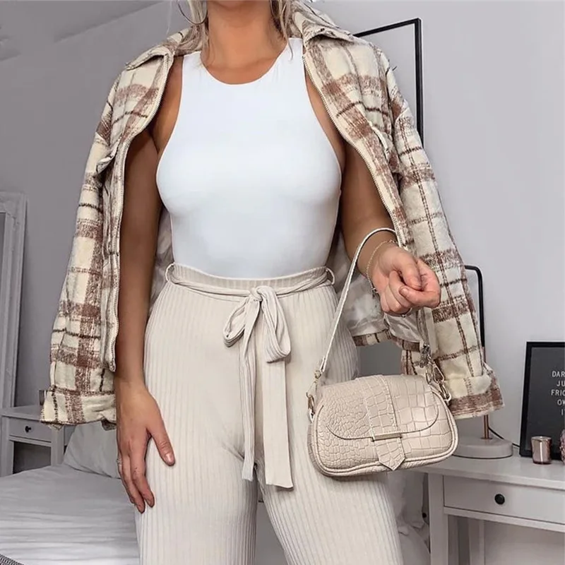 

Топ-боди Женский однотонный без рукавов, с открытыми плечами и круглым вырезом