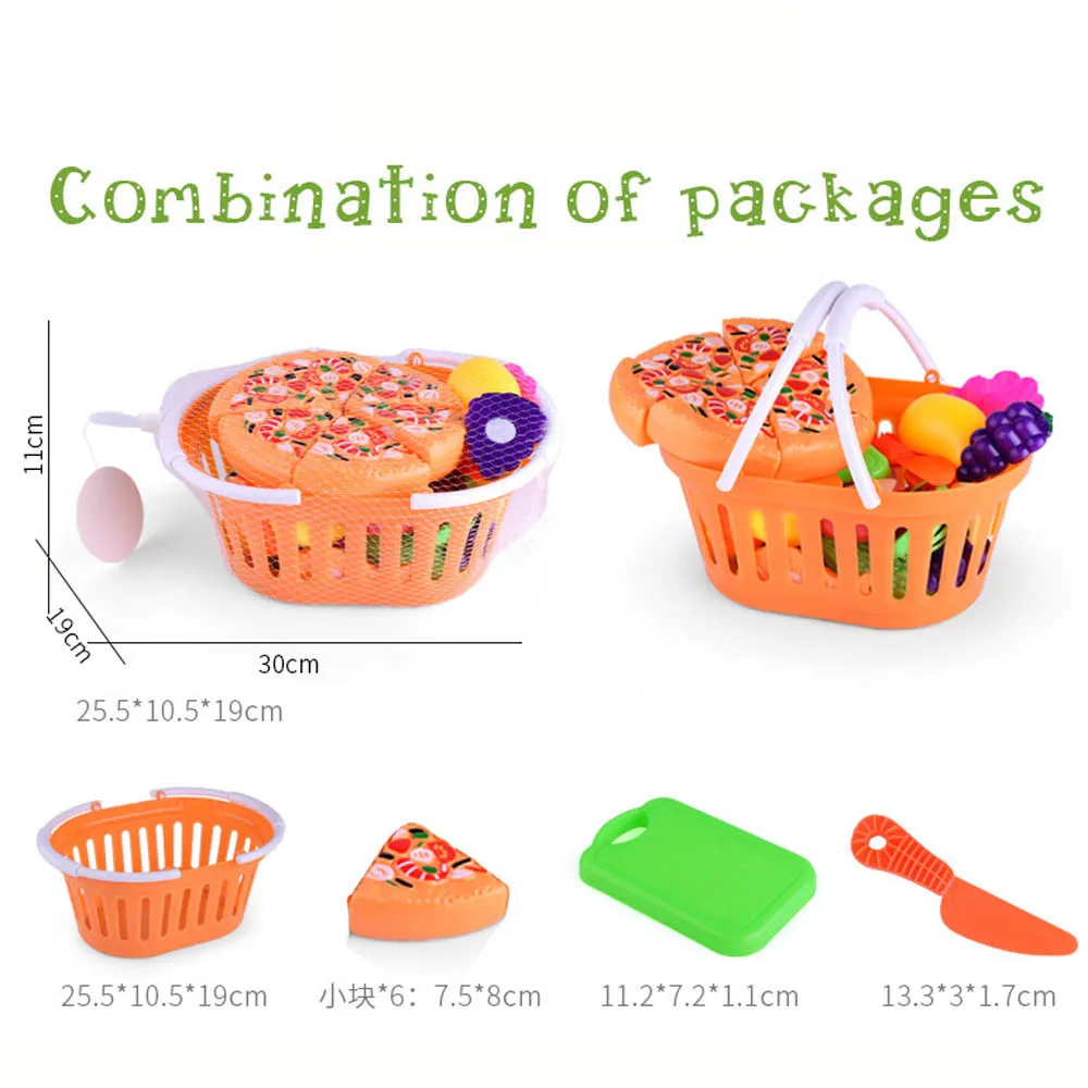 

24PC bambini fingono giochi di ruolo cucina frutta verdura cibo giocattolo taglio regalo giocattolo 27 tagliare frutta plastica