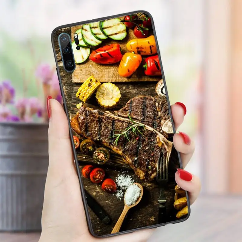 

delicious food steak Western food Phone Case For Huawei honor Mate P 10 20 30 40 i 9 8 pro x Lite smart 2019 nova 5t
