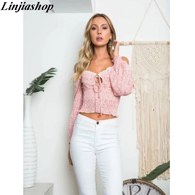 Винтажный элегантный розовый укороченный топ летние майки женские дизайнерские