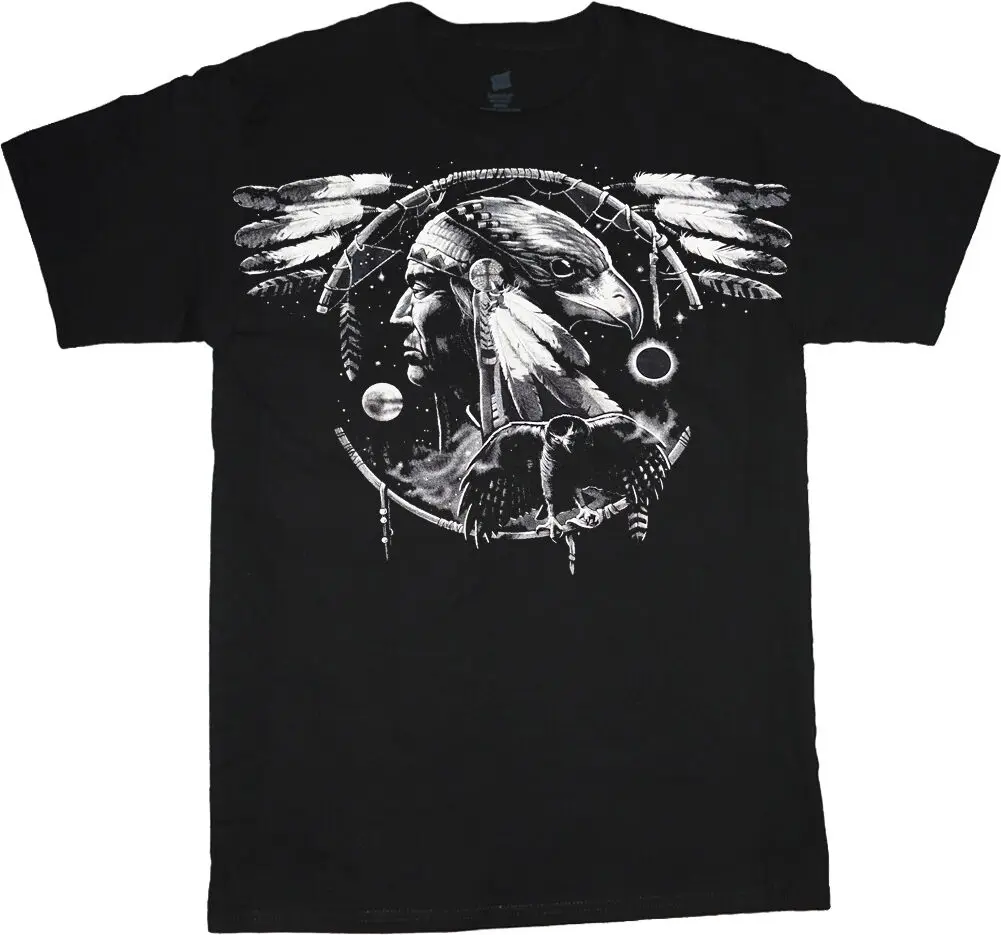 

Dream Hunter Catcher Eagle T-shirt Summer Men's Cotton O Collar Short Sleeve