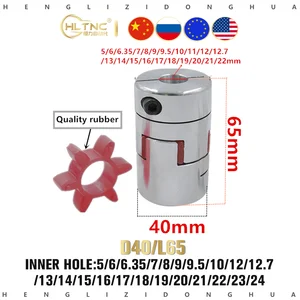 D40 L65 ЧПУ Гибкая Щековая Паук Слива Муфта соединительная муфта 56789 101214151618192021 22 мм