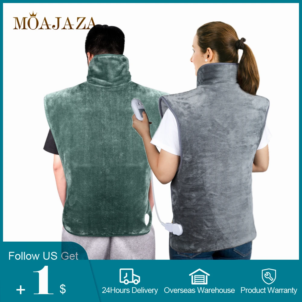 

Full Back Heating Massage Pad Washable Temperature Ajustable for Office Car Home Relaxation Shoulder Shawl Pain Relieve Mat